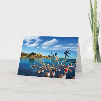 Festividades Cartão de Natal Humoroso de Peregrinação de Papais