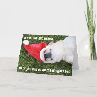 Festividades Cartão de Natal impertinente do cão