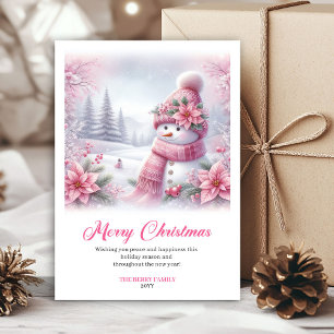 Festividades Cartão de Natal infantil Floresta Nevada Festiva p