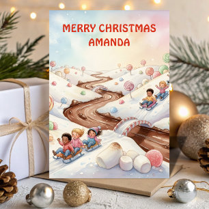 Festividades Cartão de Natal Infantil Mundo de Marshmallow