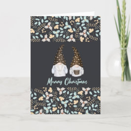 Festividades Cartão de Natal inspirado na Escandinávia. Editáve