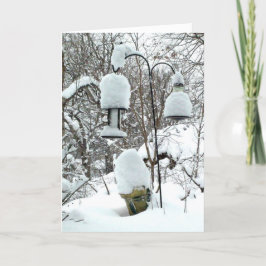 Festividades Cartão de Natal invernal personalizado da neve de