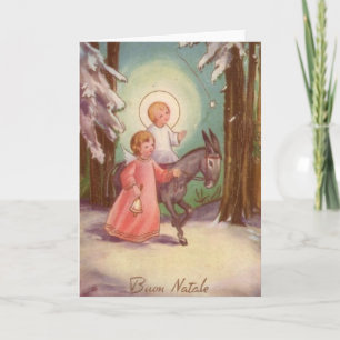 Festividades Cartão de Natal Italiano Vintage