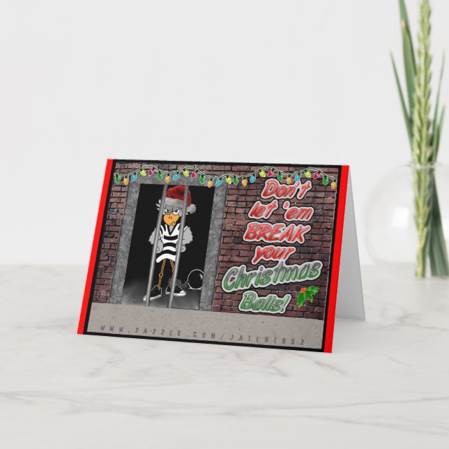 Festividades Cartão de Natal Jailbird (Frente)