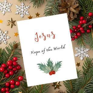 Festividades Cartão de Natal Jesus Esperança do Mundo