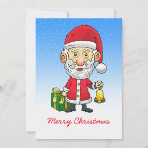 Festividades Cartão de Natal Jingle Bells com Santa Flat