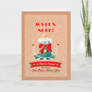 Festividades Cartão de Natal Joyeux Noël et Bonne Anné em franc