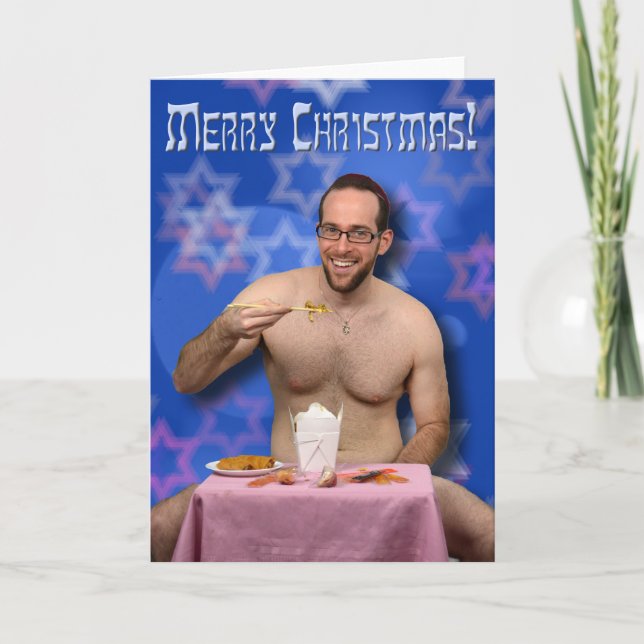 Festividades Cartão de Natal judaico engraçado (Frente)