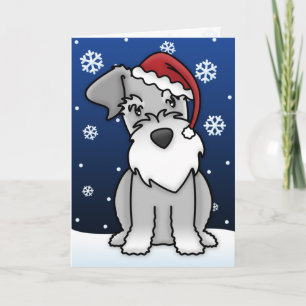 Festividades Cartão de Natal Kawaii Schnauzer