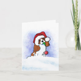 Festividades Cartão de Natal KiniArt Cavalier Spaniel