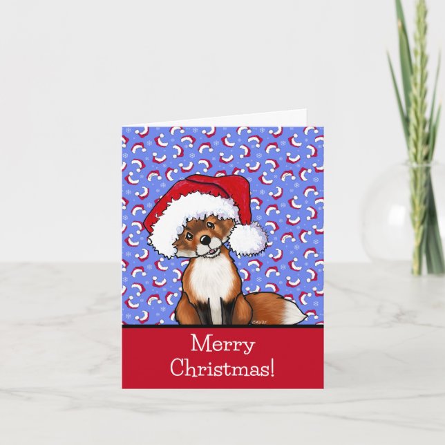 Festividades Cartão de Natal KiniArt Fox (Frente)