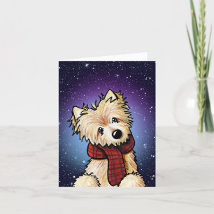 Festividades Cartão de Natal KiniArt Norwich Terrier
