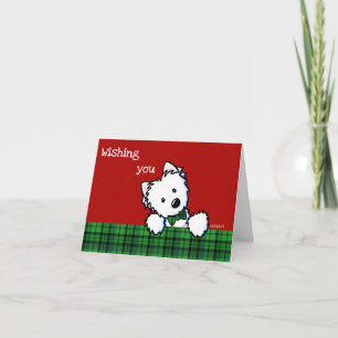 Festividades Cartão de Natal KiniArt Westie Boy