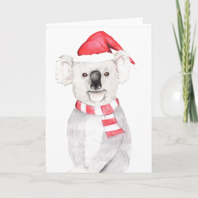 Festividades Cartão de Natal Koala (Frente)