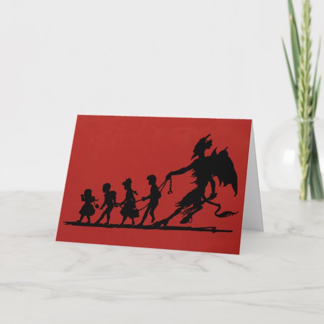 Festividades Cartão de Natal Krampus (Frente)
