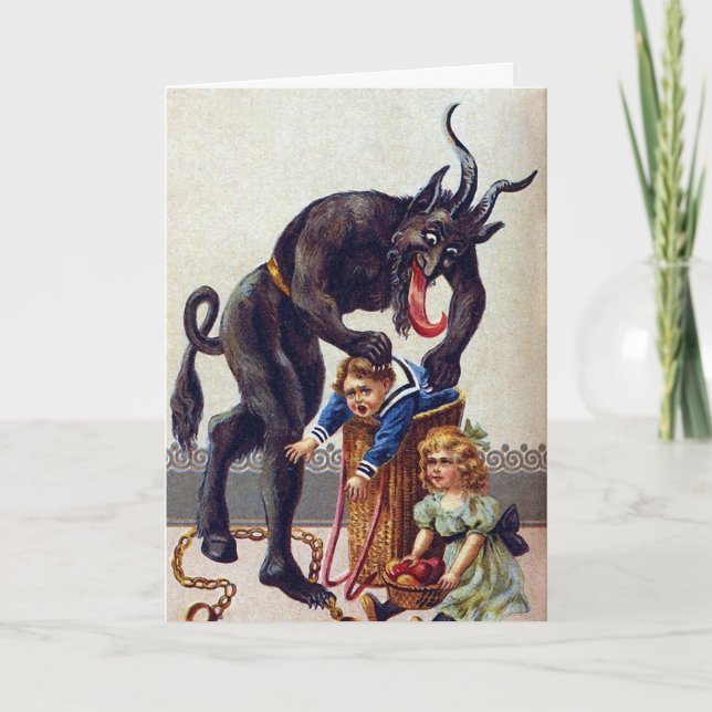 Festividades Cartão de Natal Krampus (Frente)