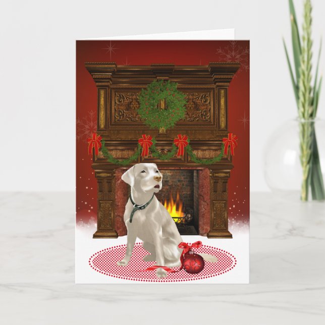 Festividades Cartão de Natal Labrador (Frente)