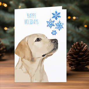Festividades Cartão de Natal Labrador Amarelo Labrador