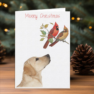 Festividades Cartão de Natal Labrador Amarelo Labrador