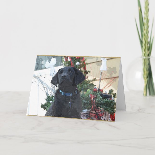 Festividades Cartão de Natal ~ Labrador Retriever (Frente)