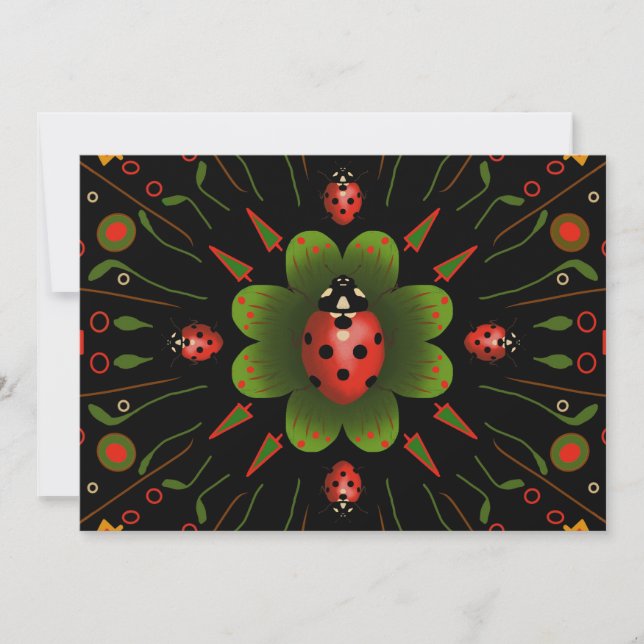 Festividades Cartão de Natal Ladybug (Frente)
