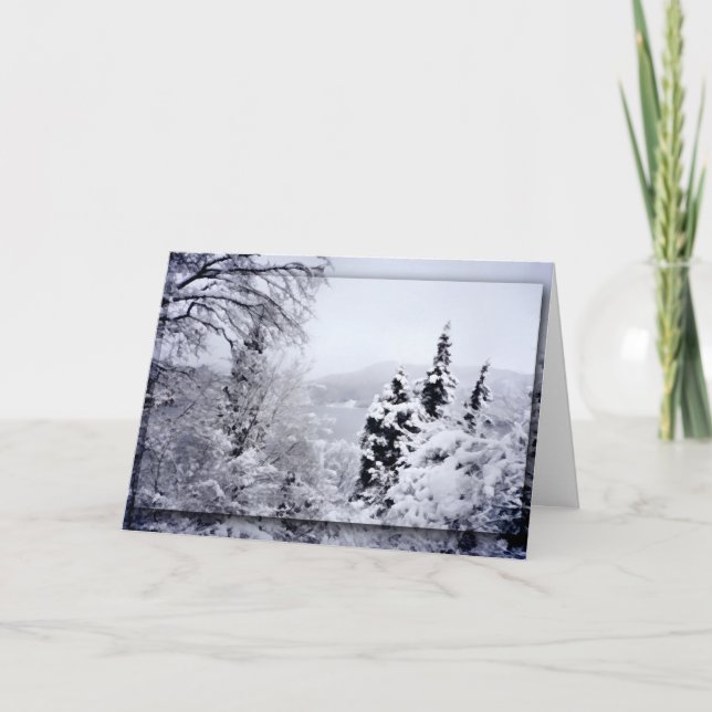 Festividades Cartão de Natal Lake Nojiri (Frente)