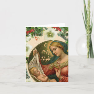 Festividades Cartão de Natal lindo para Madonna e Criança
