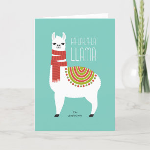 Festividades Cartão de Natal Llama