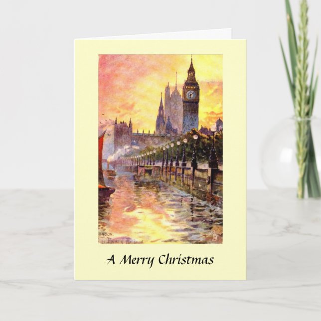 Festividades Cartão de Natal - Londres, Westminster (Frente)