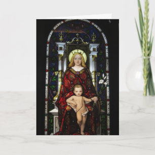 Festividades Cartão de Natal — Madonna e Criança