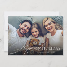 Cartão de Natal mais feliz da família com foto mod