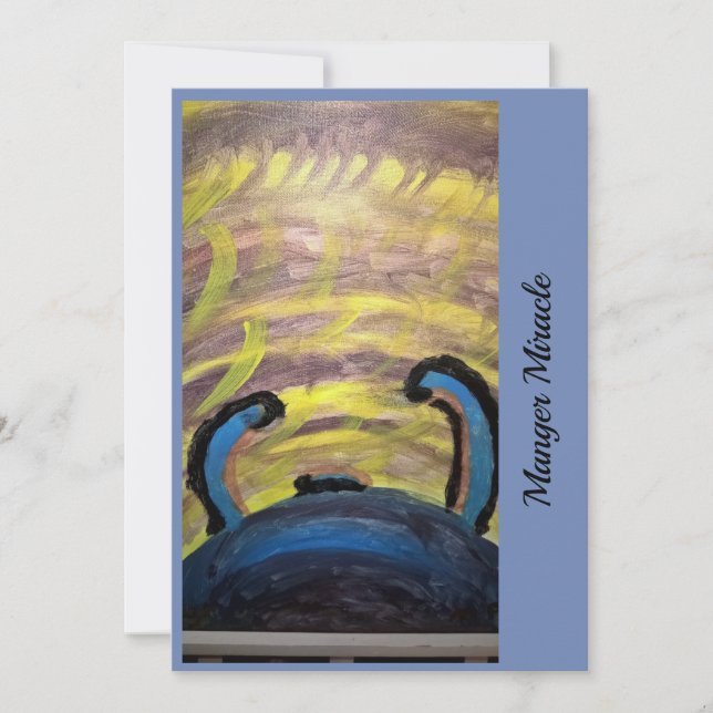 Festividades Cartão de Natal Manger Miracle (Frente)