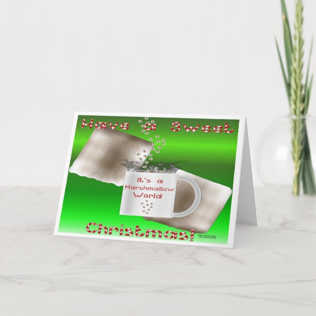 Festividades Cartão de Natal Marshmallow (Frente)