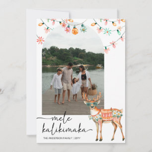 Festividades cartão de natal mele kalikimaka groovy