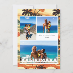 Festividades Cartão de Natal Mele Kalikimaka   Vintage Havaí