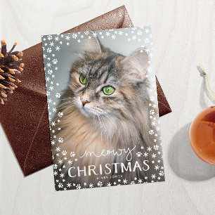 Festividades Cartão de Natal Meowy Amante de Gatos Férias Foto