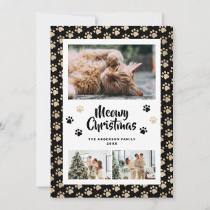 Festividades Cartão de Natal Meowy Foto Patas de Ouro Preto