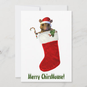 Festividades Cartão de Natal Merry ChrisMouse Flat