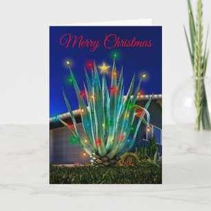 Festividades Cartão de Natal Merry Christmas Majestic Agave Glo
