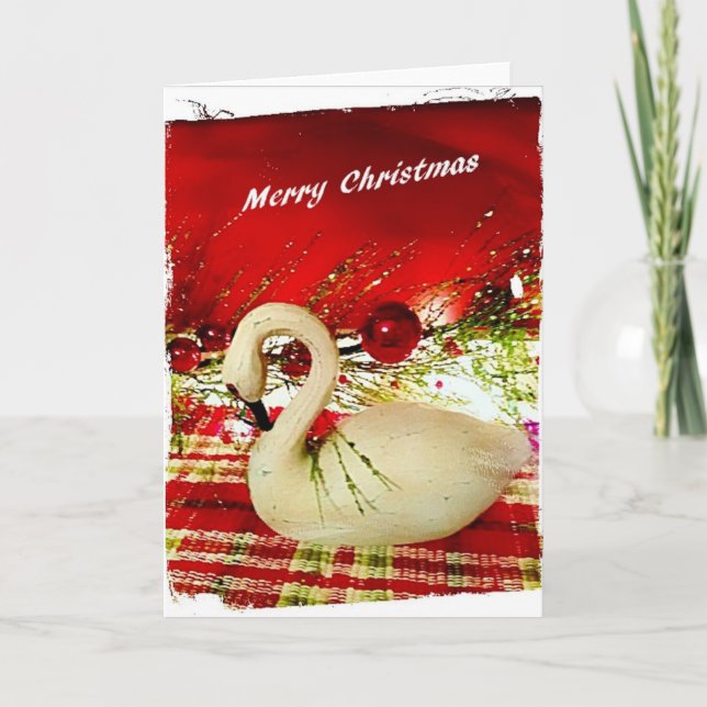 Festividades Cartão de Natal Merry Goose (Frente)