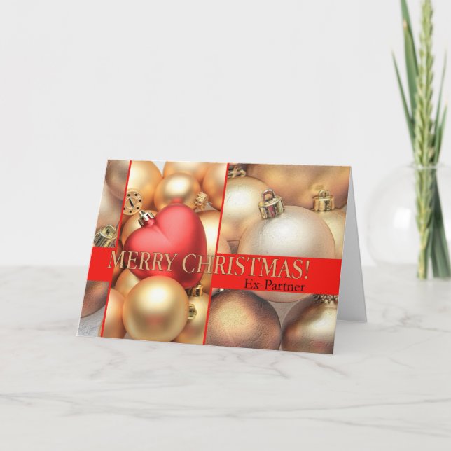 Festividades Cartão de Natal Merry para Ex-Parceiro (Frente)