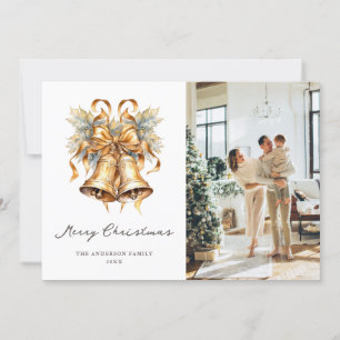 Festividades Cartão de Natal Merry Photo Elegant Watercolor