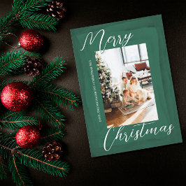 Festividades Cartão de Natal Merry Photo Watercolor para abstra