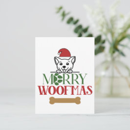 Festividades Cartão de Natal Merry Woofmas