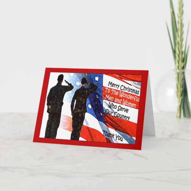 Festividades Cartão de Natal militar (Frente)