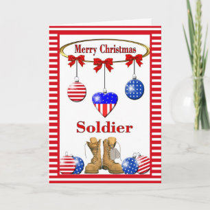 Festividades Cartão de Natal Militar para Soldado