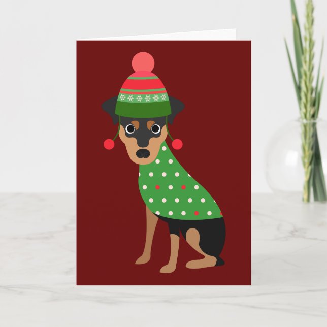 Festividades Cartão de Natal mínimo do Pin (Frente)