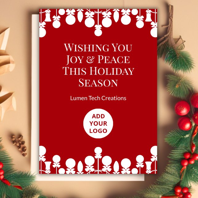 Festividades Cartão de Natal mínimo para o escritório | Logotip (Criador carregado)