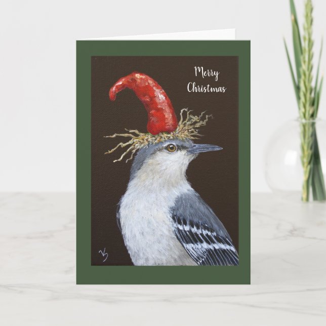 Festividades Cartão de Natal Mockingbird (Frente)
