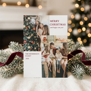 Festividades Cartão de Natal Moderno com Foto